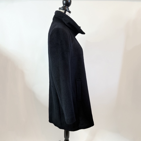 Cole Haan Wool Blend Black Pea Coat - Picture 3 of 10